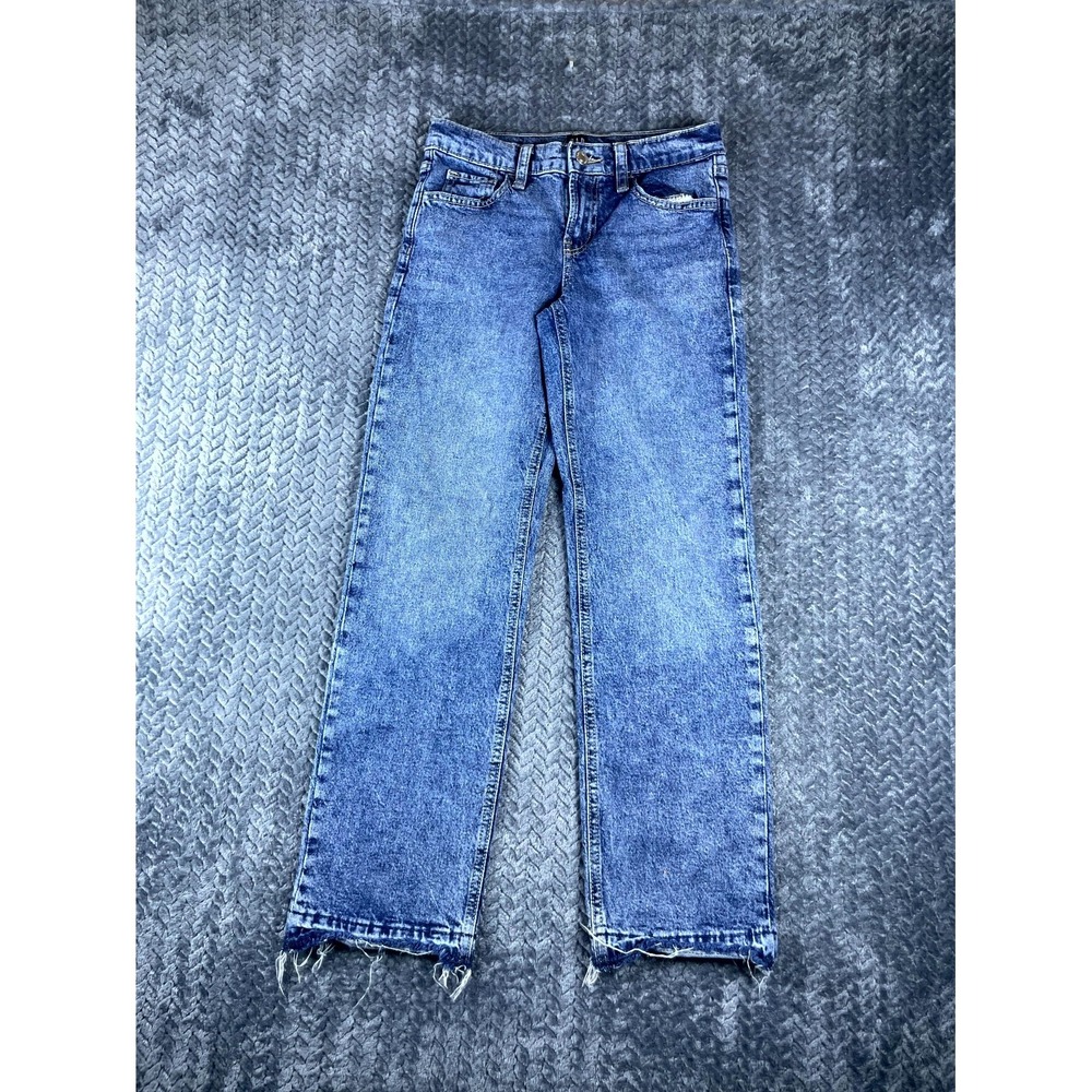 Gap Denim Straight Leg Jeans Womens 12 Blue Medium Wash Cropped Everyday Wear